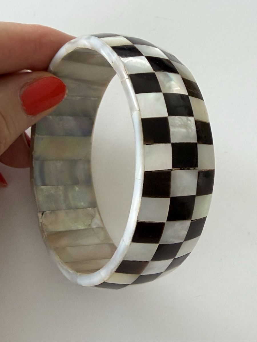 Bracelets: Armreif Schachbrettmuster Perlmutt .  – D'occasion à Winterthur par tat_ky5h 1