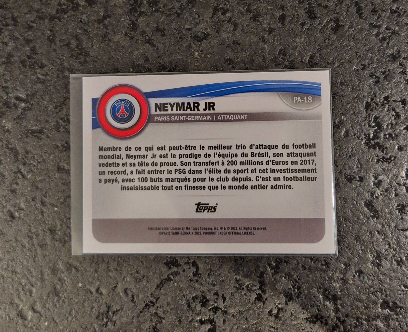 Topps Carte collezionabili: Neymar Jr. - PSG - Topps – Nuovo (secondo la descrizione) da Burg AG venduto da Danoe 1