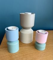 Set de 3 bougeoirs design géométriques - Style Scandinave