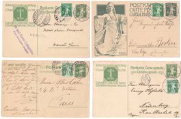 5+5: 4 PK Tellknabe Typ I, II + III 1909–14 ins Ausland