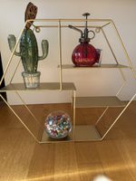 Dekorative Goldfarbige Wandregal -Neuwertig!