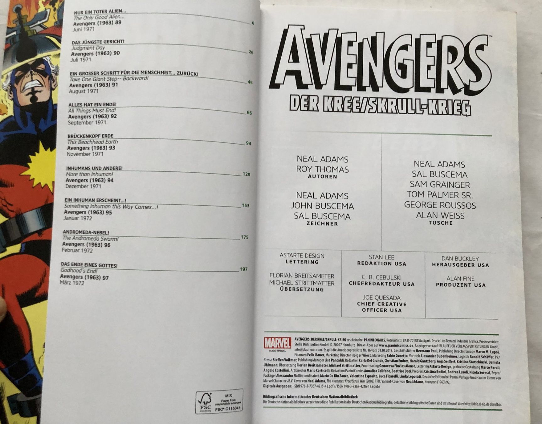 Fumetti: Avengers: Der Kree/Skrull-Krieg - Softcover – Usato da Schaffhausen venduto da durruti 1