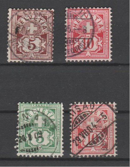 Alle Briefmarken: Eidgenösisches Kreuz von 1882 – Gebraucht aus Castiel von mc2017