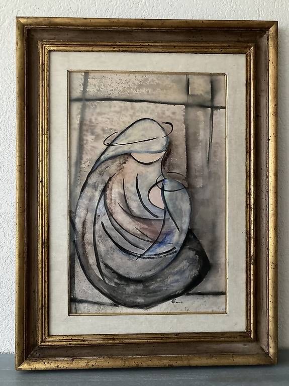 Dipinti: Tableau de Bianco peint à la feuille d'or – Usato da Bex venduto da IdaComina