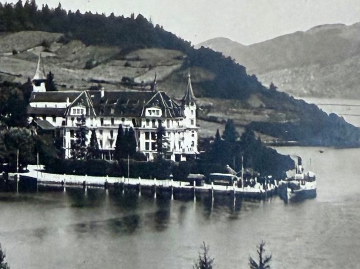 Ansichtskarten: Spiez am Thunersee - Dampfschiff  1921 – Gebraucht aus Lutry von Ediego 1