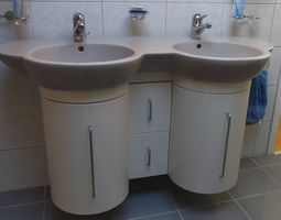 Doppellavabo 132 x 58 cm, Duravit mit Unterbau