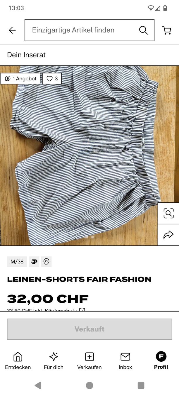 Pantaloni: Leinenshorts Fairfashion – Usato da Biel/Bienne venduto da fio_5rcm