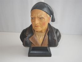 geschnitzte Büste alter Mann