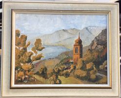T. Bossard altes Landschaftsgemälde