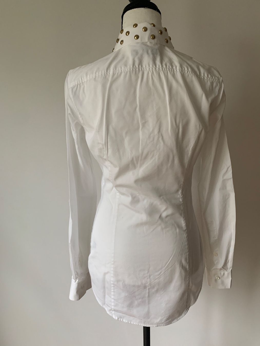 Dsquared2 Camicette: Dsquared2 Bluse Gr. 38 weiss Baumwolle langarm m. Nieten – Usato da Regensdorf venduto da secondchancefashion 4