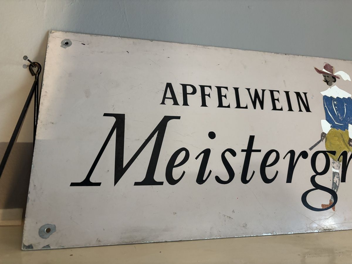 Insegne: Apfelwein Meistergrau Blechschild, kein Emailschild – Usato da Staufen venduto da timelessvintage 3