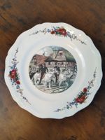 Vintage OBERNAI SARREGUEMINES Keramik Teller als Deko
