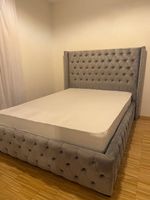 Lit ottoman à coffre gris