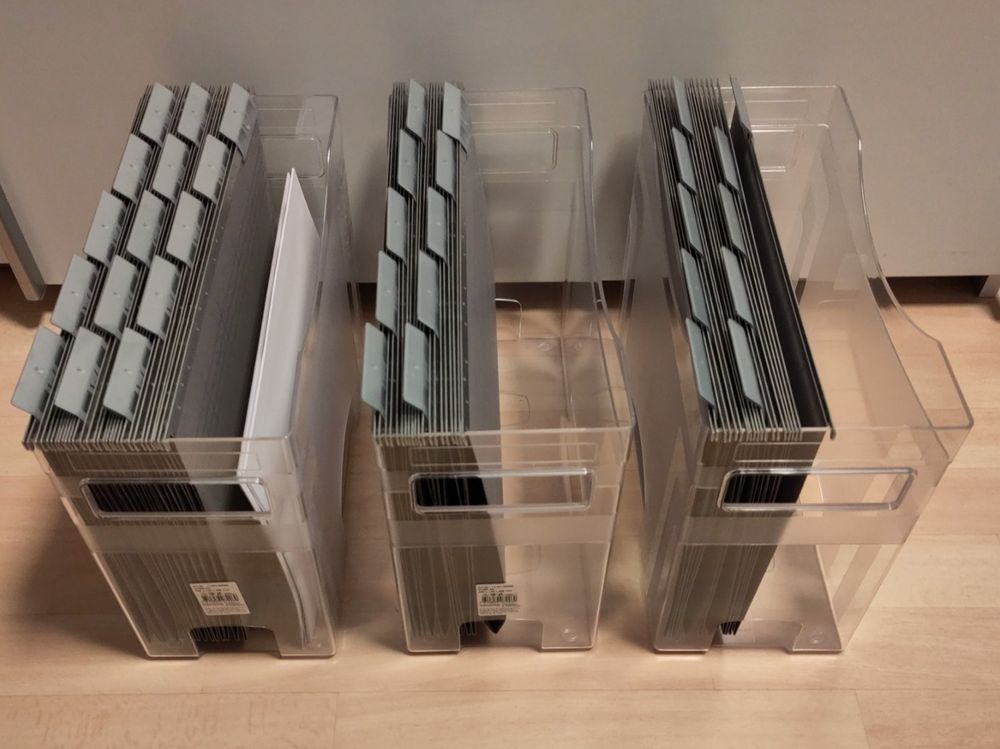 Acrimet Schreibtisch-Organizer Horizontal - 3 Schräge Fächer Für Hängemappen (Grün)