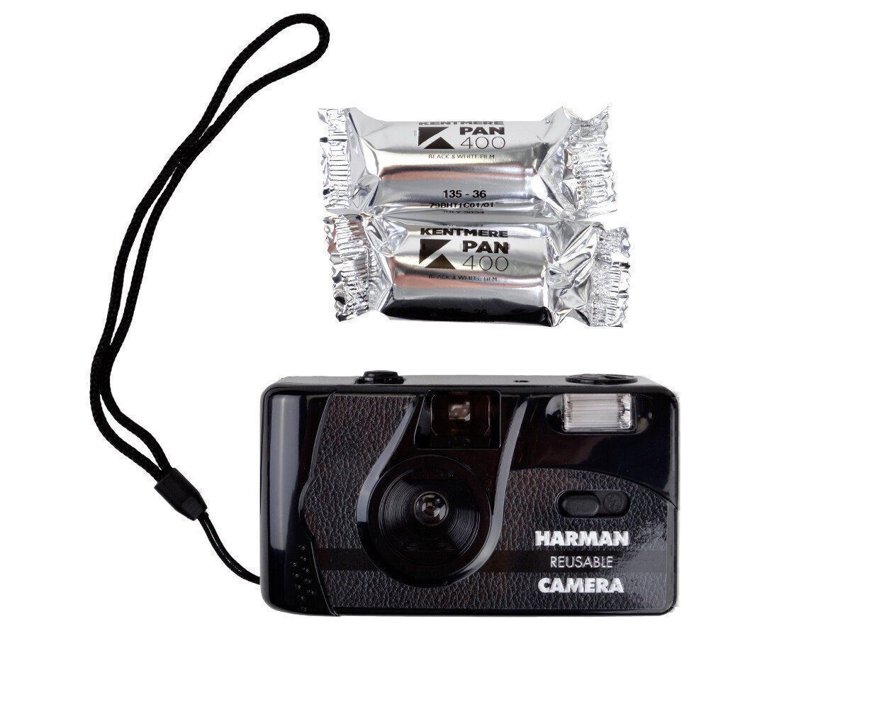 Fotocamera: Harman Kleinbild Kamera mit Blitz + Film – Nuovo e nell'imballaggio originale da Halden venduto da TopFoto 2