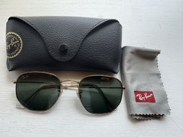 Ray Ban Hexagonal Sunglasses - Gold Frame 54-21