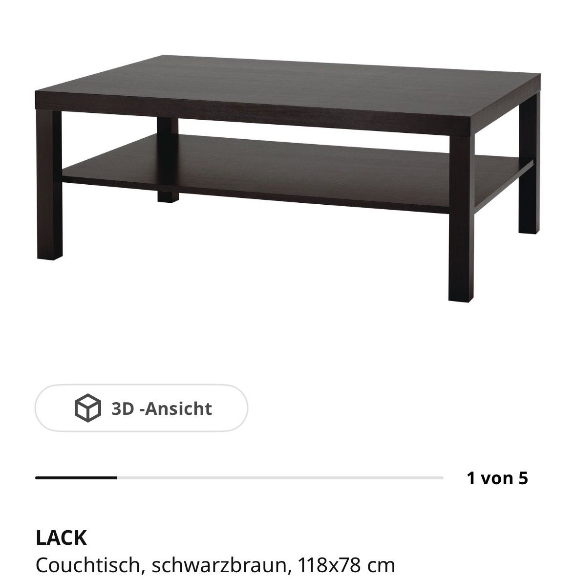 Ikea Tische: IKEA Lack schwarz 118x78x45 – Gebraucht aus Wermatswil von taz_2nsf