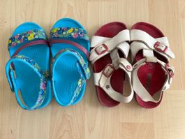 Set Crocs C8 + Ixoo Ledersandalen Mädchen Gr. 24-25