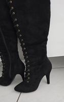 Damen Overknee Stiefel schwarz geschnürt guter Zustand gr.37