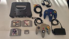 Nintendo 64 Konsole + 3 Spiele und Zubehöre