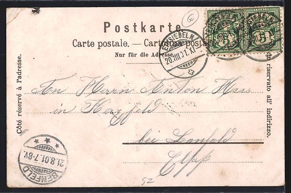 Cartoline postali: Litho Einsiedeln, Wallfahrtskirche, Gnad – Usato da Berlin venduto da bartko-reher 1