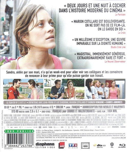 Tutti i DVDs: DEUX JOURS, UNE NUIT – Nuovo (secondo la descrizione) da Bursins venduto da Adabel 1