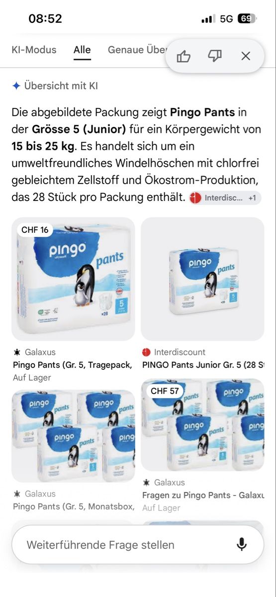Pingo Bacs à couches & couches: Pingo pants – Neuf avec emballage d'origine à Fischbach-Göslikon par ime_7gn9 3