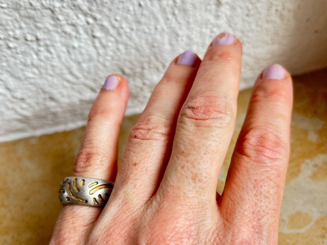 Anelli: Silber Ring matt golden (52) – Usato da Laufen venduto da Bellavitaboom 1