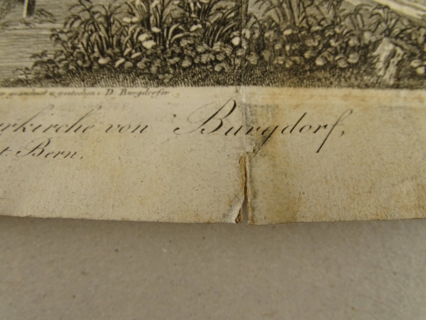 Stiche: BURGDORF, KUPFERSTICH 1826 – Gebraucht aus Grüningen von Kartensammler 6