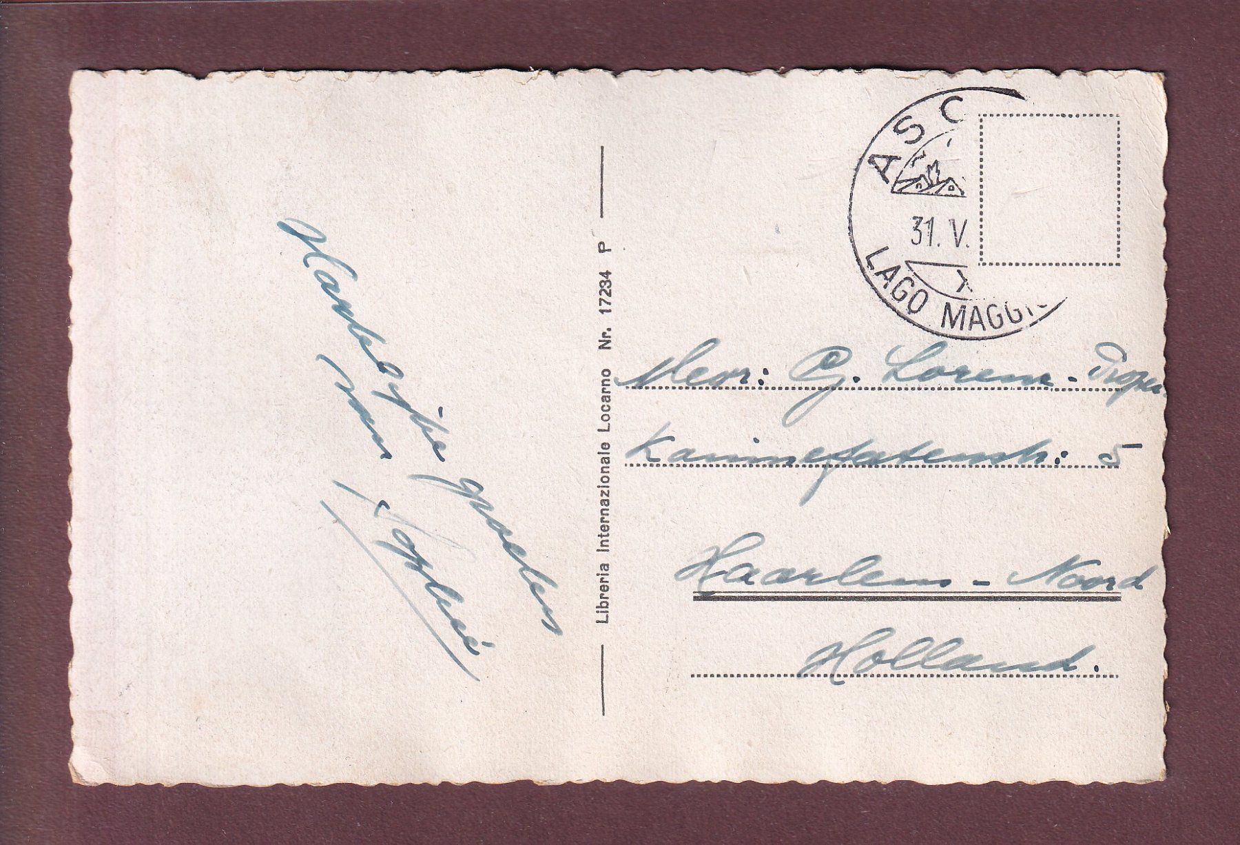 Cartoline postali: ASCONA – Usato da Pully venduto da nicecards 1