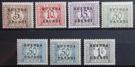Ruanda-Urundi Belgisch Porto Kat. 1-7 * 1924/27