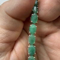 Klasse Smaragden- Armband in Silber 925, gepunzt