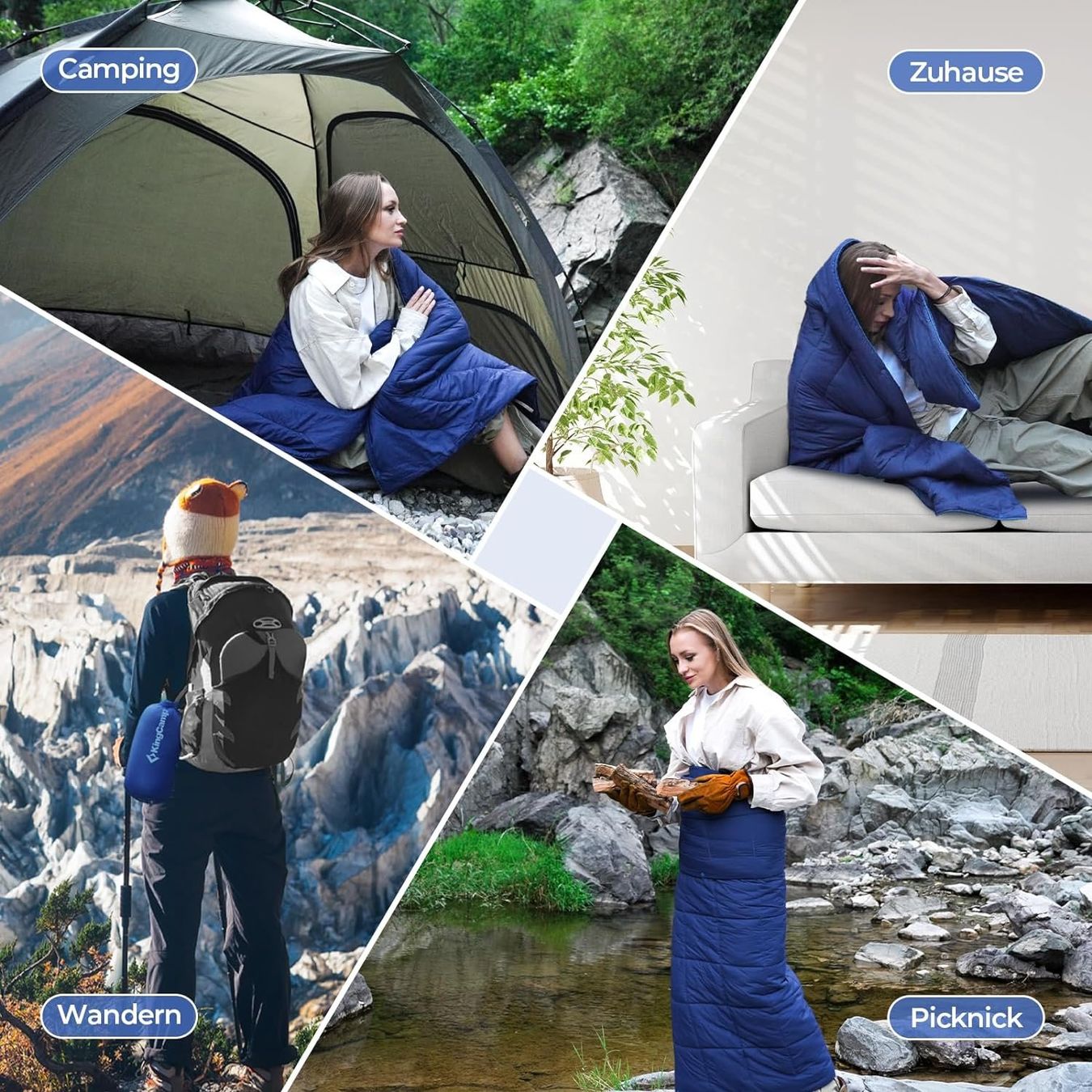 Coperte: Ultraleichte Reisedecke, Campingdecke, kompaktes Packmass – Nuovo e nell'imballaggio originale da Zürich venduto da MueDes 6