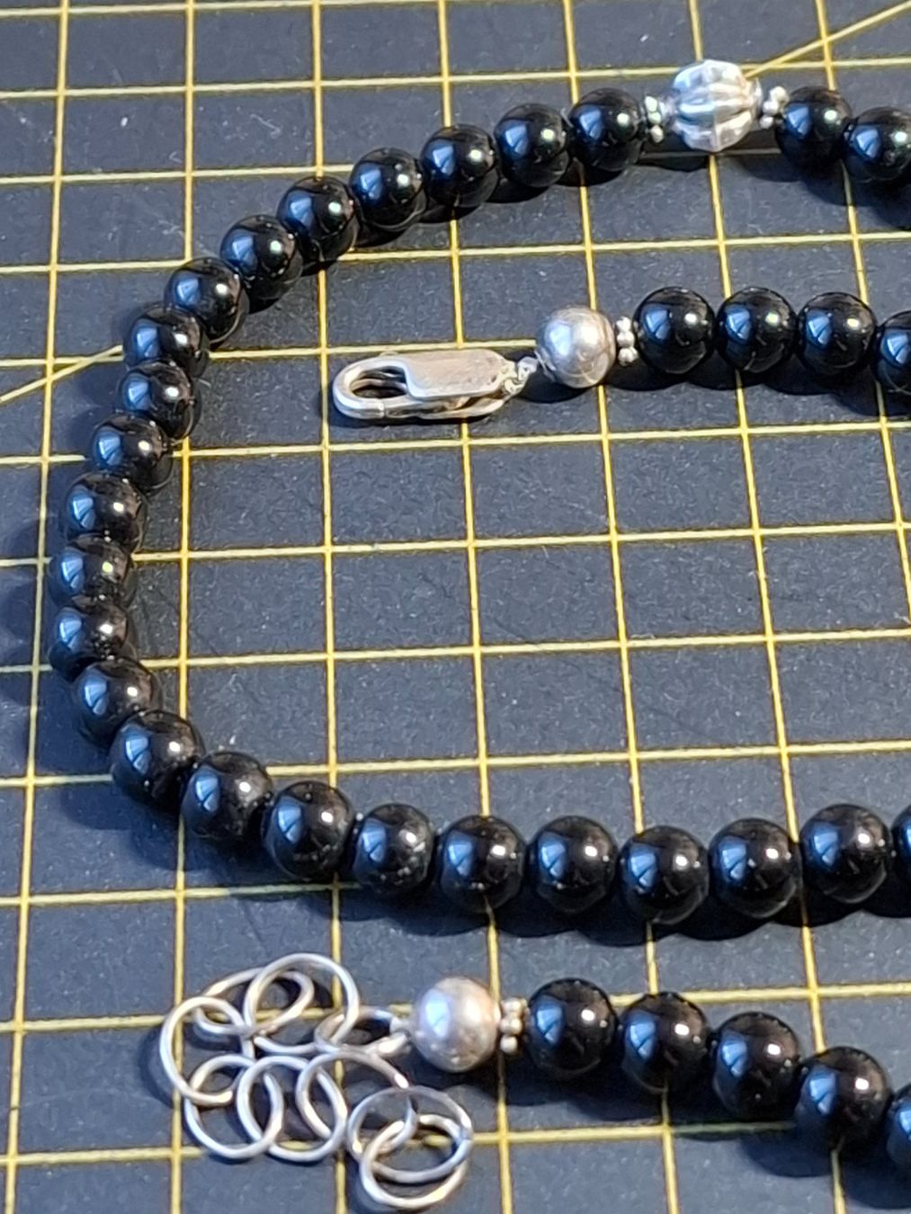 Catenine: Kette mit schwarzen Steinen S 925 – Usato da Zwieselberg venduto da Halifaxmendusli 6