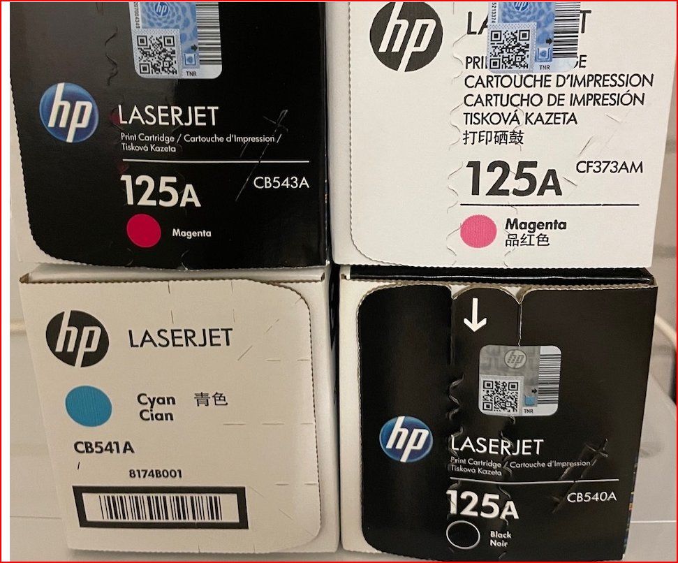 Hewlett Packard Cartouches & Toner: 4 TONER HP 125 A – Neuf avec emballage d'origine à Banco par lorenzetti