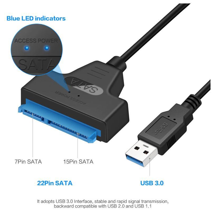 Unità & Adattatore: SATA to USB 3.0 / 3.1 Cable Adapter – Nuovo e nell'imballaggio originale da Unterägeri venduto da RmOnline 7