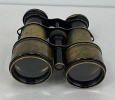 Antikes Feldstecher Fernglas Messing mit Lederetui 1880–1920