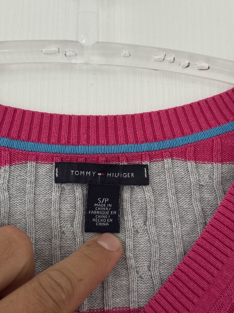 Tommy Hilfiger Maglioni & Felpe: Tommy Hilfiger Strick Pullover gestreift Pink/Grau Gr. S – Usato da Wetzikon ZH venduto da Jan_wojt 2