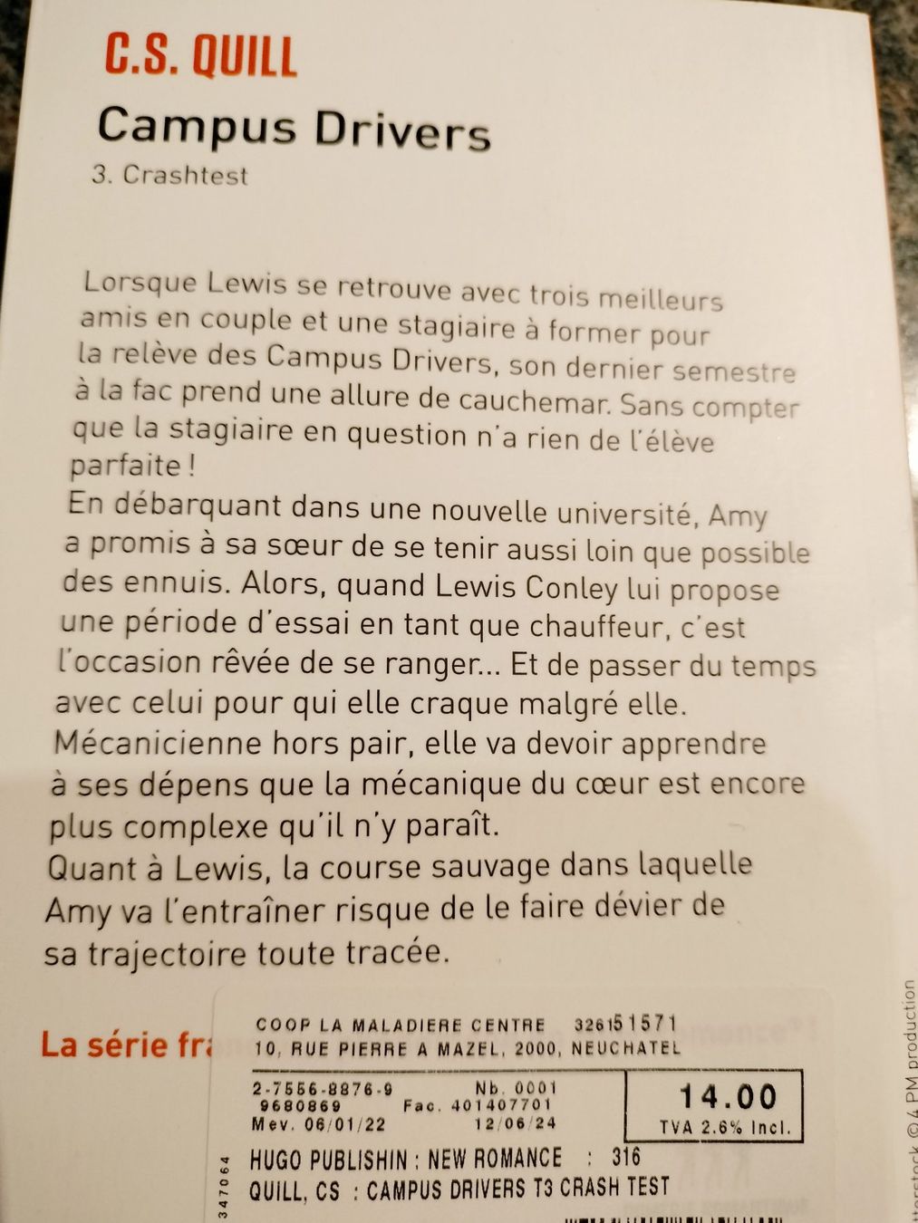 Libri: Campus Drivers Tome 3 - Crashtest C. S. Quill – Usato da Cortaillod venduto da rozinna 1