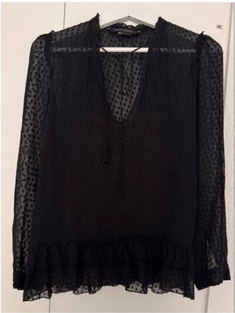 Schwarze Zara Bluse, Gr. L