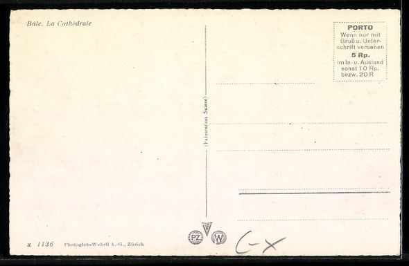 Cartes postales: Basel, Münster, Innenansicht mit Orgel – D'occasion à Berlin par bartko-reher 1