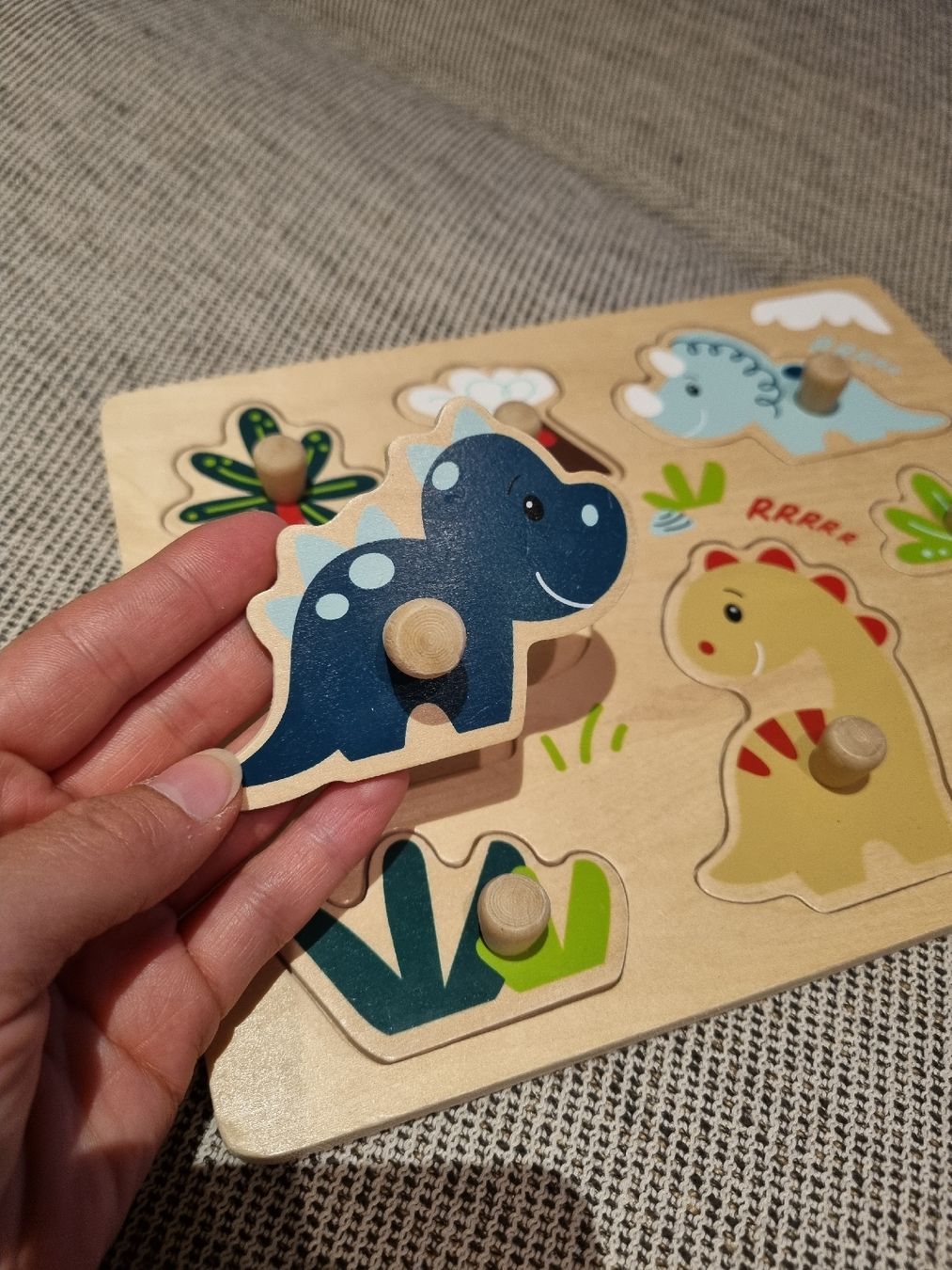 Puzzle: Süsses Holzpuzzle Dinos – Usato da Brütten venduto da rahii_ 1