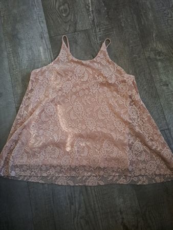 Top Spitzendesign Rosa ca Gr m/l