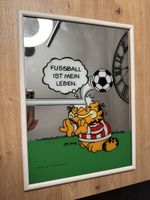 Retro Garfield Spiegel - Fussball ist mein Leben! Rar!