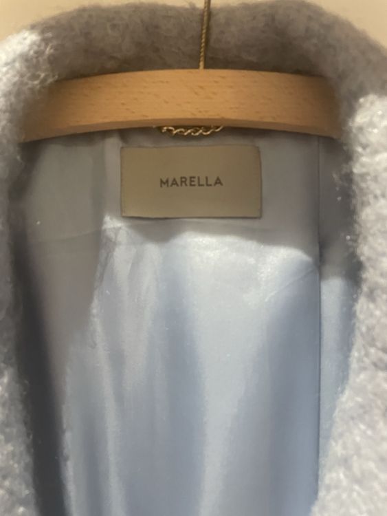 Hellblauer Marella Mantel aus Wolle 2