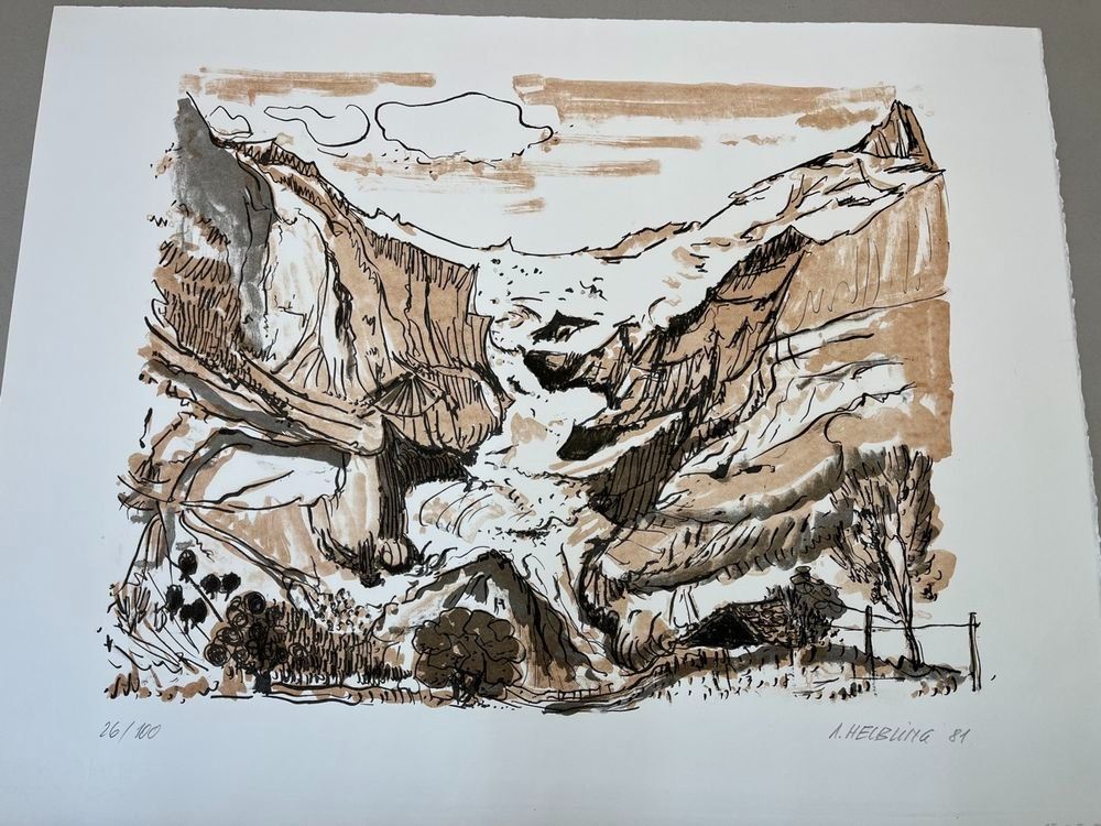 Grafiken & Lithographien: A.HELBLING LITHOGRAPHIE SIGNIERT NUMMERIERT – Gebraucht aus Gersau von grafik-kunst
