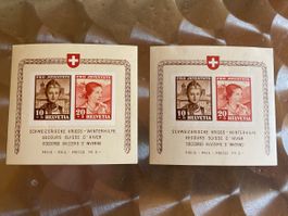 2 timbres Pro Juventute 1941 SWISSE Collectibles