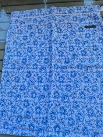 Stoffbeutel Vergissmeinnicht blau Blumenmuster Baumwolle