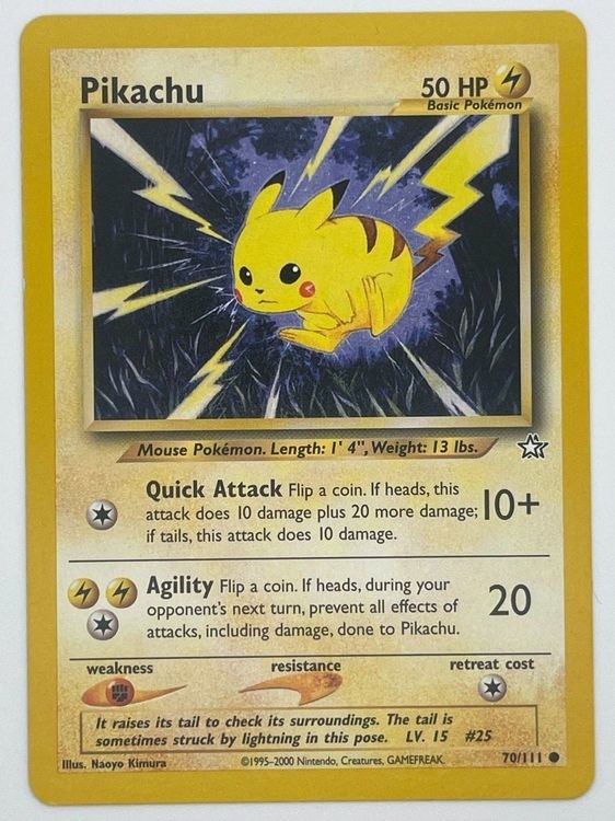 Pikachu 70/111 Pokémon Neo Genesis (Neu (gemäss Beschreibung)) in Uster ...