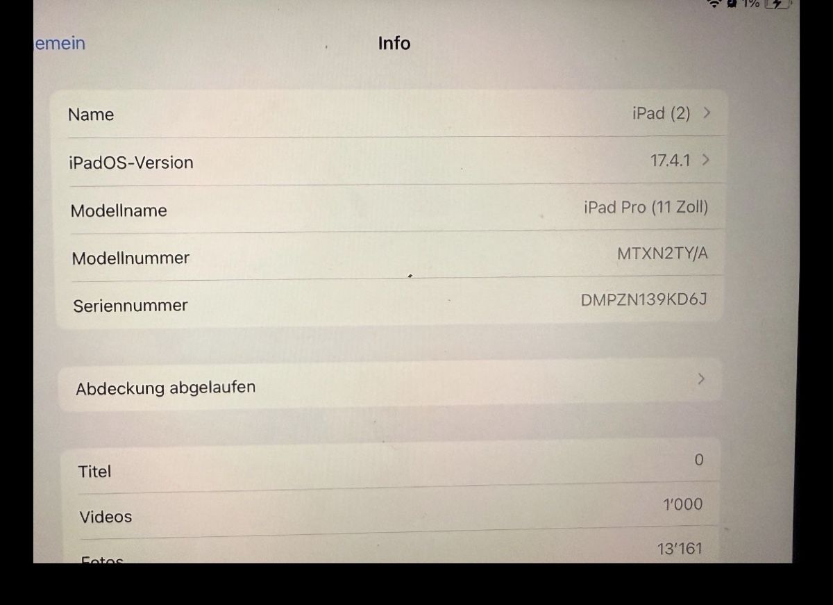 Apple Tablet PC: iPad Pro 11 Zoll – Usato da Horgen venduto da EditaM 3